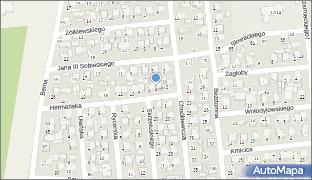 Tomaszów Mazowiecki, Hetmańska, 4, mapa Tomaszów Mazowiecki
