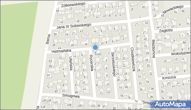 Tomaszów Mazowiecki, Hetmańska, 7, mapa Tomaszów Mazowiecki