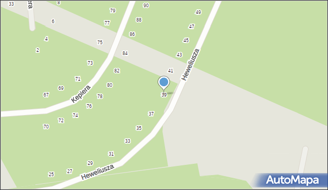 Toruń, Heweliusza Jana, 39, mapa Torunia