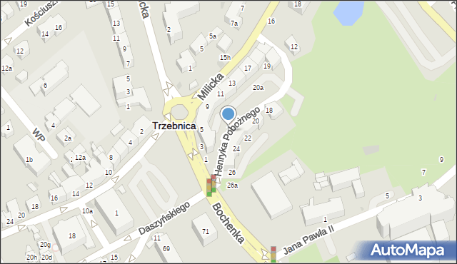 Trzebnica, Henryka Pobożnego, 26b, mapa Trzebnica