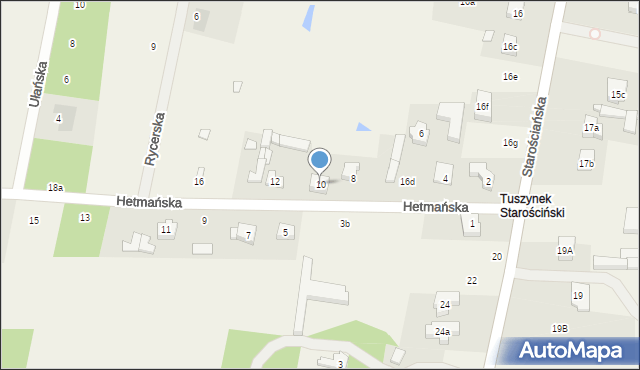 Tuszynek Majoracki, Hetmańska, 10, mapa Tuszynek Majoracki