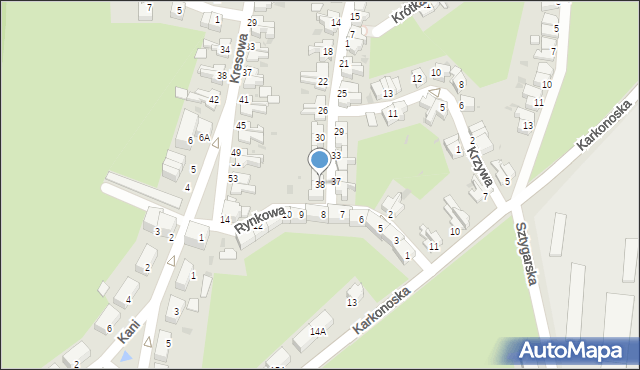 Wałbrzych, Hercena Aleksandra, 38, mapa Wałbrzycha