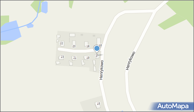Warkały, Henrykowo, 17, mapa Warkały