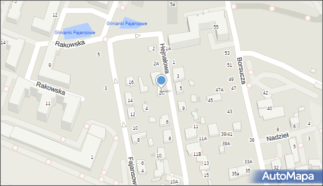 Warszawa, Hejnałowa, 2C, mapa Warszawy
