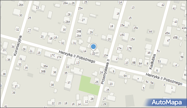 Warszawa, Henryka II Pobożnego, 12, mapa Warszawy