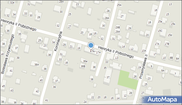 Warszawa, Henryka II Pobożnego, 17D, mapa Warszawy