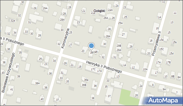 Warszawa, Henryka II Pobożnego, 18, mapa Warszawy