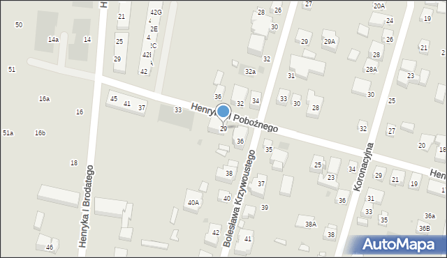 Warszawa, Henryka II Pobożnego, 29, mapa Warszawy