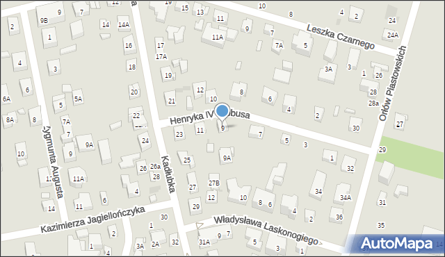 Warszawa, Henryka IV Probusa, 9, mapa Warszawy