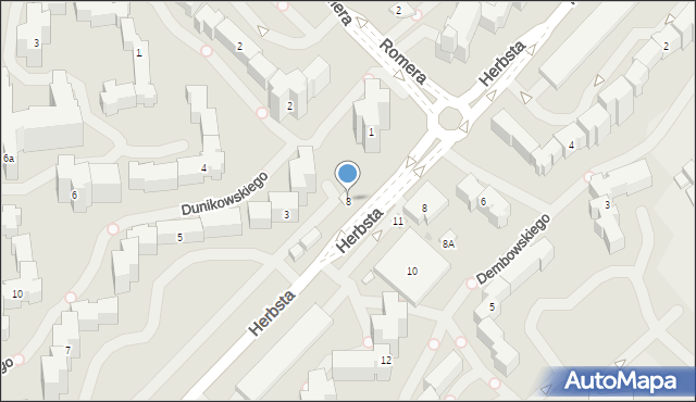 Warszawa, Herbsta Stanisława, 8, mapa Warszawy