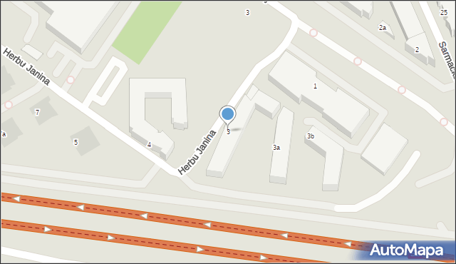 Warszawa, Herbu Janina, 3, mapa Warszawy