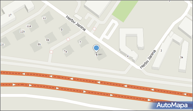 Warszawa, Herbu Janina, 5, mapa Warszawy