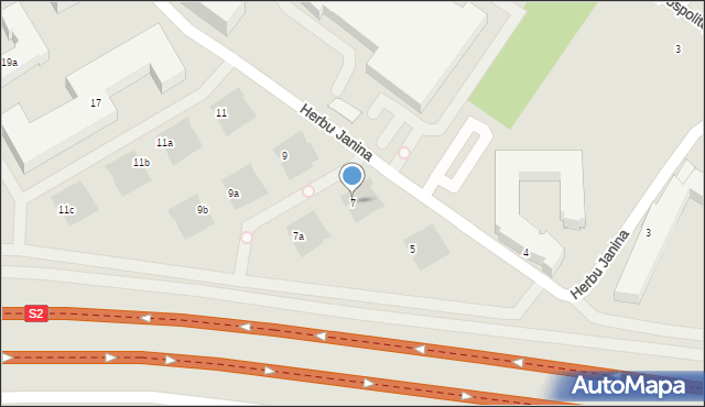 Warszawa, Herbu Janina, 7, mapa Warszawy