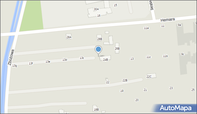 Warszawa, Hemara Mariana, 13b, mapa Warszawy