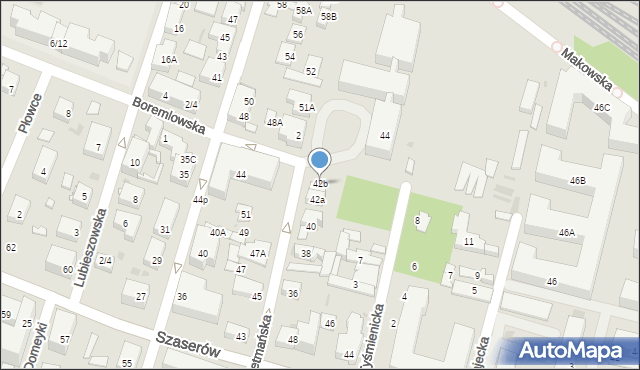 Warszawa, Hetmańska, 42b, mapa Warszawy