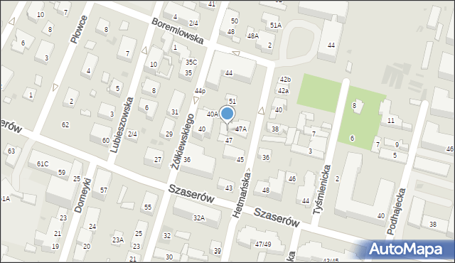 Warszawa, Hetmańska, 47B, mapa Warszawy