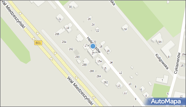 Warszawa, Heliotropów, 17, mapa Warszawy