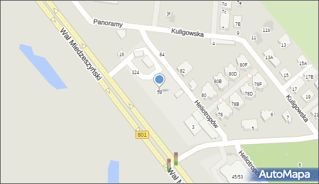 Warszawa, Heliotropów, 59, mapa Warszawy