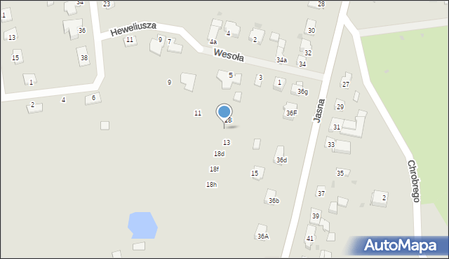 Węgorzewo, Heweliusza Jana, 18a, mapa Węgorzewo