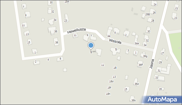 Węgorzewo, Heweliusza Jana, 9, mapa Węgorzewo