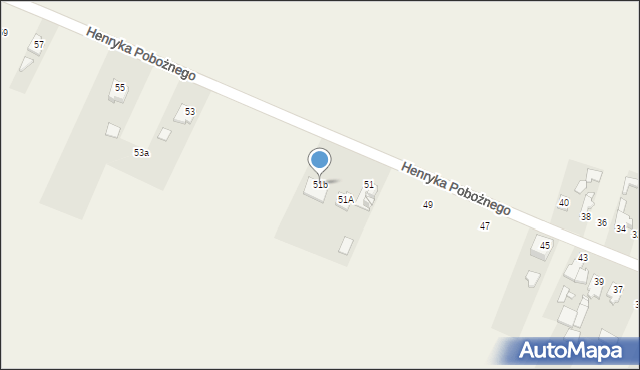 Wiesiółka, Henryka Pobożnego, 51b, mapa Wiesiółka
