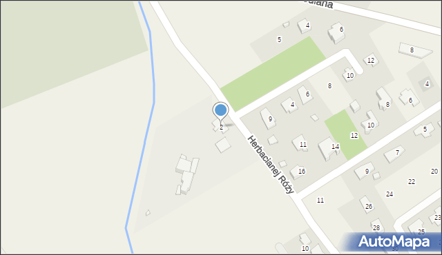 Wólka Kozodawska, Herbacianej Róży, 2, mapa Wólka Kozodawska