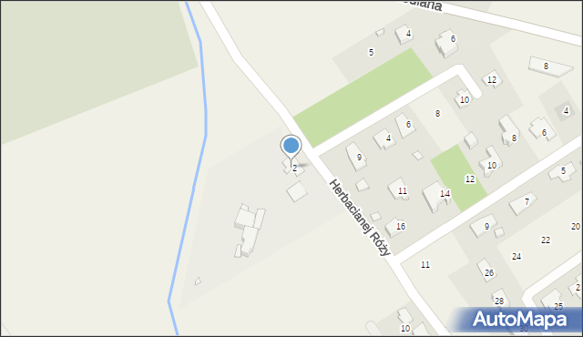 Wólka Kozodawska, Herbacianej Róży, 4, mapa Wólka Kozodawska