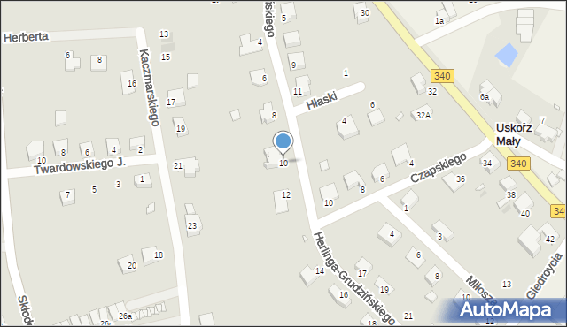 Wołów, Herlinga-Grudzińskiego Gustawa, 10, mapa Wołów