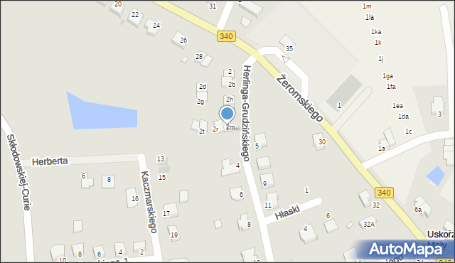 Wołów, Herlinga-Grudzińskiego Gustawa, 2n, mapa Wołów