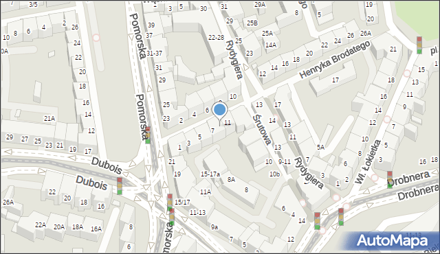 Wrocław, Henryka Brodatego, 9, mapa Wrocławia