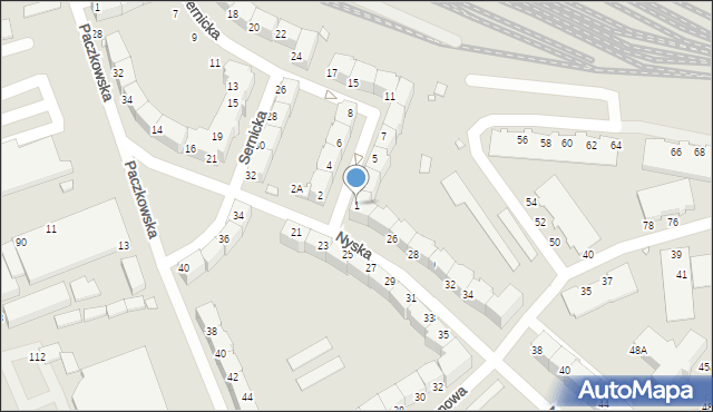 Wrocław, Henrykowska, 1, mapa Wrocławia