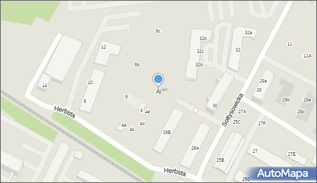 Wrocław, Herbsta Lothara, 4g, mapa Wrocławia
