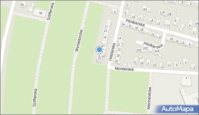 Wrocław, Heblarska, 31, mapa Wrocławia