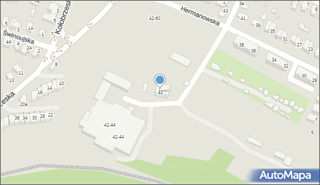 Wrocław, Hermanowska, 42, mapa Wrocławia