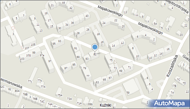 Wrocław, Hermanowska, 81, mapa Wrocławia