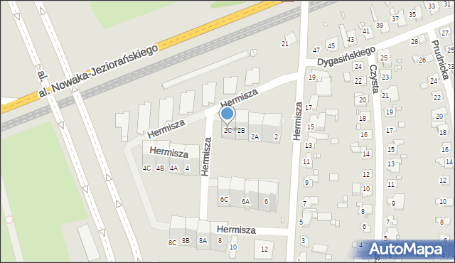 Zabrze, Hermisza Karola, 2C, mapa Zabrza