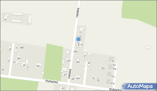 Zaścianki, Helska, 6, mapa Zaścianki