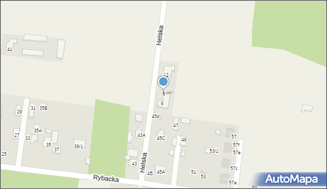 Zaścianki, Helska, 8, mapa Zaścianki