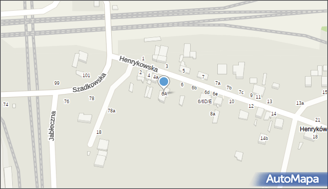 Zduńska Wola, Henrykowska, 6A, mapa Zduńska Wola