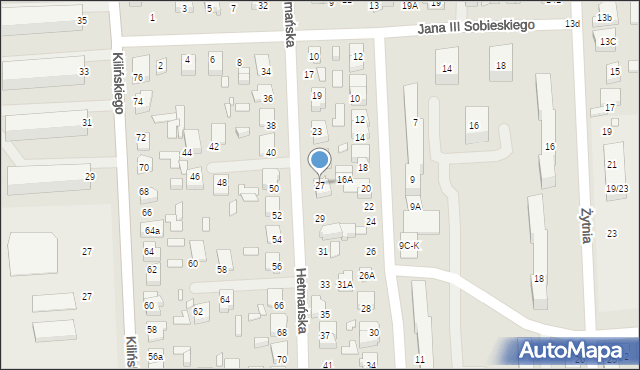 Zduńska Wola, Hetmańska, 27, mapa Zduńska Wola