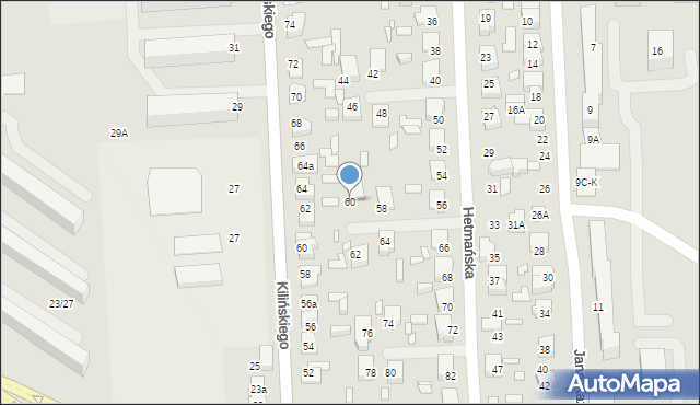 Zduńska Wola, Hetmańska, 60, mapa Zduńska Wola