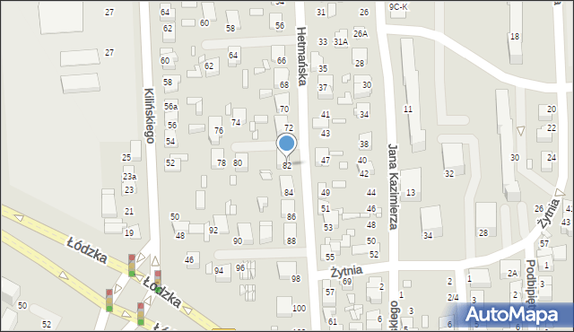 Zduńska Wola, Hetmańska, 82, mapa Zduńska Wola