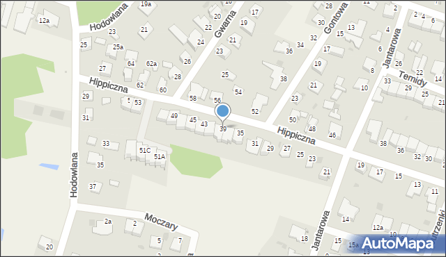 Białe Błota, Hippiczna, 39, mapa Białe Błota