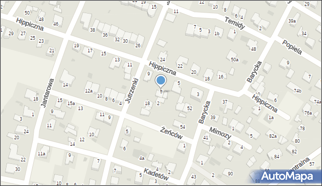 Białe Błota, Hippiczna, 7, mapa Białe Błota