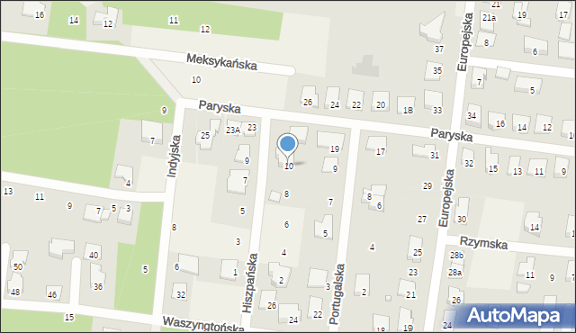 Grabówka, Hiszpańska, 10, mapa Grabówka