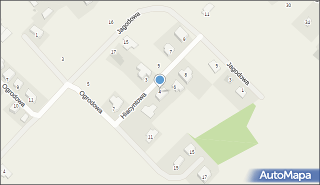 Grębocin, Hiacyntowa, 4, mapa Grębocin