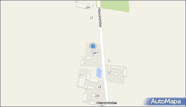 Hieronimów, Hieronimów, 16, mapa Hieronimów