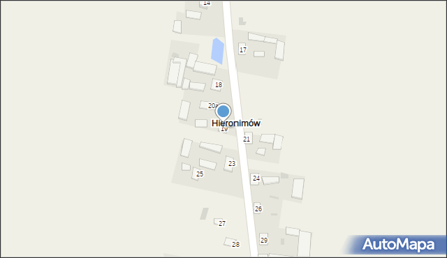 Hieronimów, Hieronimów, 19, mapa Hieronimów