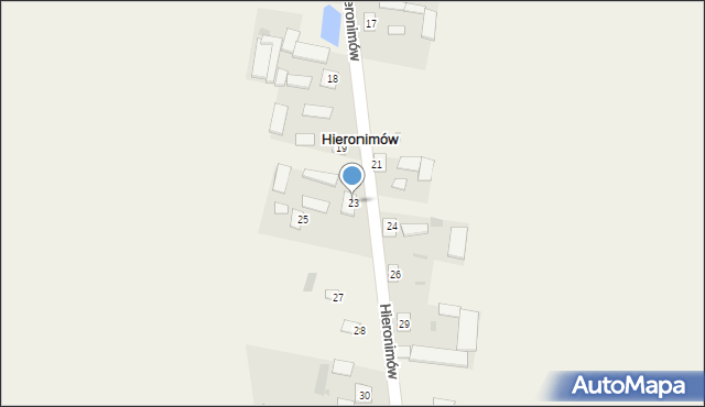 Hieronimów, Hieronimów, 23, mapa Hieronimów