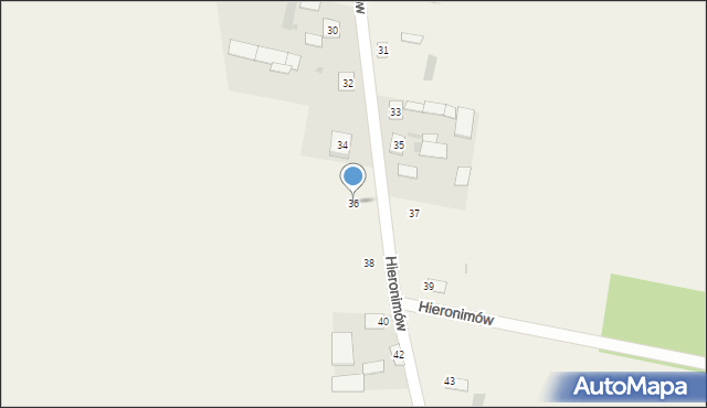 Hieronimów, Hieronimów, 36, mapa Hieronimów